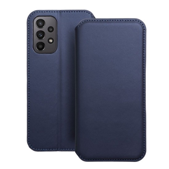 Dual Pocket Book Case priekš Samsung Galaxy A23 5G A236 - Tumši Zils - sāniski atverams maciņš / grāmatveida maks ar divām kabatiņām