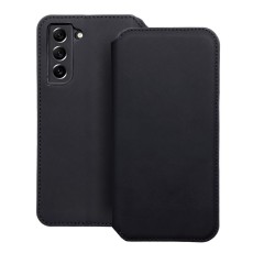 Dual Pocket Book Case priekš Samsung Galaxy S21 FE 5G G990 - Melns - sāniski atverams maciņš / grāmatveida maks ar divām kabatiņām