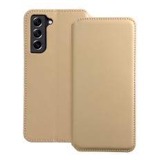 Dual Pocket Book Case priekš Samsung Galaxy S21 FE 5G G990 - Zelts - sāniski atverams maciņš / grāmatveida maks ar divām kabatiņām