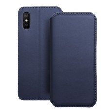 Dual Pocket Book Case priekš Xiaomi Redmi 9A - Tumši Zils - sāniski atverams maciņš / grāmatveida maks ar divām kabatiņām