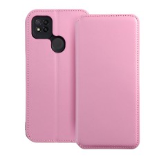 Dual Pocket Book Case priekš Xiaomi Redmi 9C / 10A - Gaiši Rozā - sāniski atverams maciņš / grāmatveida maks ar divām kabatiņām