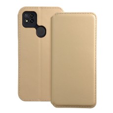 Dual Pocket Book Case priekš Xiaomi Redmi 9C / 10A - Zelts - sāniski atverams maciņš / grāmatveida maks ar divām kabatiņām