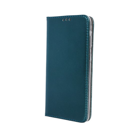 Smart Magnetic Case priekš Samsung Galaxy A13 4G A135 - Tumši Zaļš - sāniski atverams mākslīgas ādas maciņš ar stendu