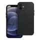 Leather MagSafe Back Case priekš Apple iPhone 12 / 12 Pro - Melns - mākslīgās ādas aizmugures apvalks / bampers-vāciņš