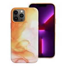 Leather MagSafe Back Case priekš Apple iPhone 14 Pro Max - Oranžs - mākslīgās ādas aizmugures apvalks / bampers-vāciņš