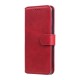 Classic Solid Color Wallet Leather Book Case priekš Realme C15 - Sarkans - sāniski atverams maciņš ar magnētu un stendu