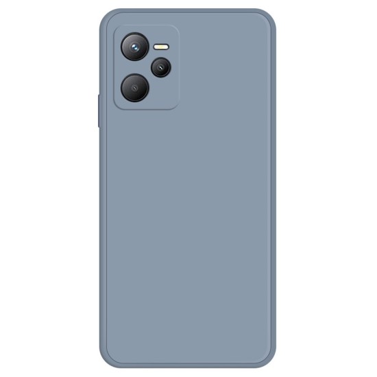 Anti-scratch Rubberized TPU Phone Case with Microfiber Lining priekš Realme C35 - Pelēks - silikona aizmugures apvalks / bampers