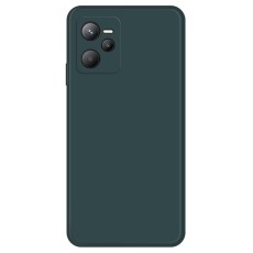 Anti-scratch Rubberized TPU Phone Case with Microfiber Lining priekš Realme C35 - Tumši Zaļš - silikona aizmugures apvalks / bampers