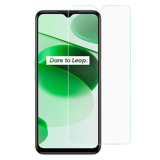 Silk Print Tempered Glass screen protector guard priekš Realme C35 - Ekrāna Aizsargstikls / Bruņota Stikla Aizsargplēve