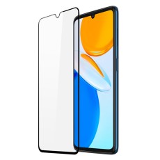 Dux Ducis Full Glue Hot Bending Tempered Glass screen protector guard priekš Honor X7 - Melns - Ekrāna Aizsargstikls / Bruņota Stikla Aizsargplēve (Full screen size curved)