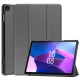 Tri-fold Stand PU Smart Auto Wake/Sleep Leather Case priekš Lenovo Tab M10 3rd Gen TB-328 - Pelēks - sāniski atverams maciņš ar stendu