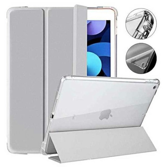 Mercury Clear Back Cover Book Case priekš Apple iPad 10.2 (2019 / 2020 / 2021) - Pelēks - sāniski atverams maciņš ar stendu (ādas maks, grāmatiņa, leather book wallet case cover stand)