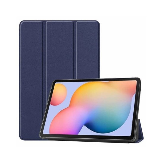 Smart Sleeve Book Case priekš Samsung Galaxy Tab A8 10.5 X200 / X205 - Tumši Zils - sāniski atverams maciņš ar stendu