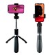 XO SS08 Bluetooth remote control Selfie Stick with Tripod - Melns - Selfie monopod Teleskopisks Universāla stiprinājuma statīvs