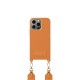 iDeal of Sweden Athena Necklace AS22 Back Case priekš Apple iPhone 13 Pro - Orange Sorbet - mākslīgās ādas aizmugures apvalks ar siksniņu un Airpods somiņu / bampers-vāciņš