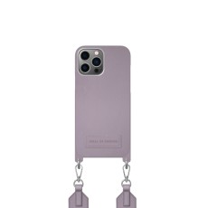iDeal of Sweden Athena Necklace AS22 Back Case priekš Apple iPhone 13 Pro Max - Lavender - mākslīgās ādas aizmugures apvalks ar siksniņu un Airpods somiņu / bampers-vāciņš