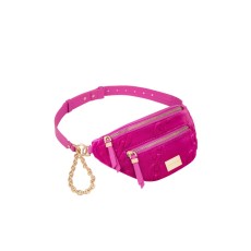 iDeal of Sweden SS23 Lola Utility Belt Bag - Velour Hyper Pink - sieviešu jostas / pleca soma