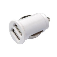 T-CC22 Auto 12/24V Dual USB 2.4A Car charger - Balts - Auto lādētājs