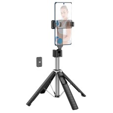 Hoco K18 Bluetooth remote control Selfie Stick with Tripod - Melns - Selfie monopod Teleskopisks Universāla stiprinājuma statīvs