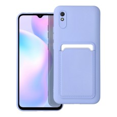 Forcell Card Back Case priekš Xiaomi Redmi 9A - Violets - silikona aizmugures apvalks ar kabatiņu / bampers-vāciņš