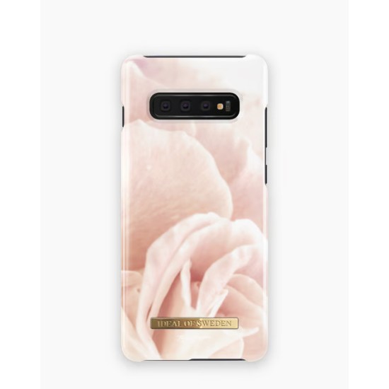 iDeal of Sweden Fashion Back Case priekš Samsung Galaxy S10 G973 - Rosy Rose - plastikāta aizmugures apvalks ar iebūvētu metālisku plāksni / bampers-vāciņš