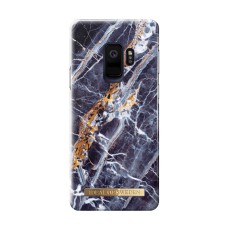 iDeal of Sweden Fashion CS17 Back Case priekš Samsung Galaxy S9 G960 - Midnight Blue Marble - plastikāta aizmugures apvalks ar iebūvētu metālisku plāksni / bampers-vāciņš