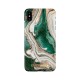 iDeal of Sweden Fashion AW18 Back Case priekš Apple iPhone X / XS - Golden Jade Marble - plastikāta aizmugures apvalks ar iebūvētu metālisku plāksni / bampers-vāciņš