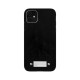 iDeal of Sweden Atelier PT21 Back Case priekš Apple iPhone 11 - Platinum Black - mākslīgās ādas aizmugures apvalks ar iebūvētu metālisku plāksni / bampers-vāciņš