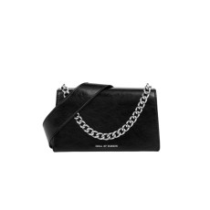 iDeal of Sweden SS21 Lia Baguette Small Hand Bag - Glossy Black Silver - sieviešu rokassoma / pleca soma
