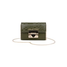 iDeal of Sweden AW20 Liv Padlock Wallet - Green Snake - sieviešu rokassoma / pleca soma