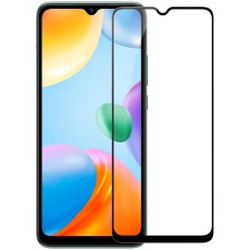 Nillkin 2.5D CP/Pro Full Glue Tempered Glass screen protector priekš Xiaomi Redmi 10C / Poco C40 - Melns - Ekrāna Aizsargstikls / Bruņota Stikla Aizsargplēve