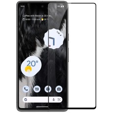 Nillkin 2.5D CP/Pro Full Glue Tempered Glass screen protector priekš Google Pixel 7 5G - Melns - Ekrāna Aizsargstikls / Bruņota Stikla Aizsargplēve