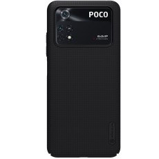 Nillkin Super Frosted Shield Matte PC Mobile Cover priekš Xiaomi Poco M4 Pro 4G - Melns - plastikas aizmugures apvalks / bampers-vāciņš