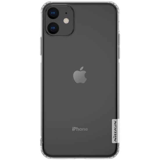 NILLKIN Nature 0.6mm Soft TPU Phone Case priekš Apple iPhone 11 - Caurspīdīgs - silikona aizmugures apvalks (bampers, vāciņš, slim TPU silicone case shell cover, bumper)