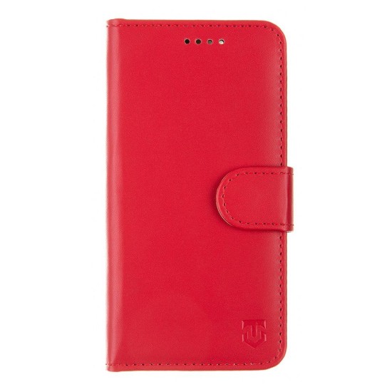 Tactical Field Notes Book Case priekš Xiaomi Redmi 10C - Sarkans - sāniski atverams maciņš ar magnētu un stendu / grāmatveida maks