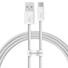 Baseus 1M Dynamic 5A / 100W PD/QC USB to Type-C cable - Balts - Type-C lādēšanas un datu kabelis / vads
