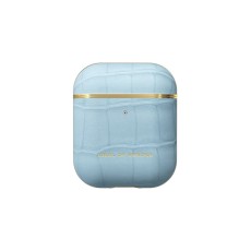iDeal of Sweden Atelier Case priekš Apple Airpods - Sky Blue Croco - mākslīgās ādas apvalks bezvadu austiņu lādēšanas ierīcei