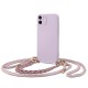 Tech-Protect Icon Chain Back Case priekš Apple iPhone 11 - Violets - silikona aizmugures apvalks ar auklu / bampers-vāciņš