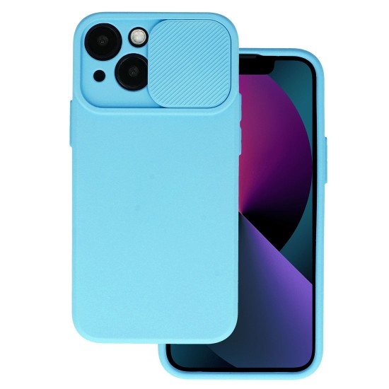 CamShield Soft Back Case priekš Apple iPhone 13 - Gaiši Zils - silikona aizmugures apvalks / bampers ar kameras aizsargmehānismu