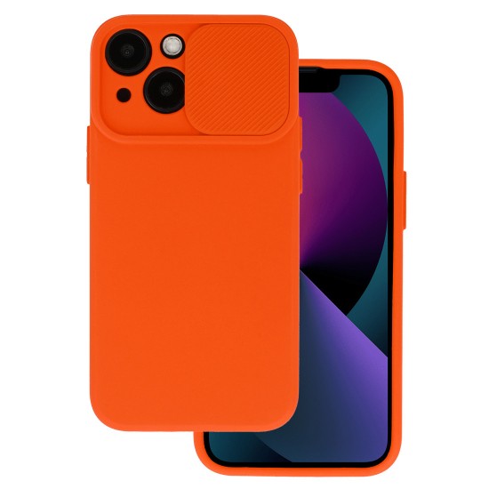 CamShield Soft Back Case priekš Apple iPhone 13 - Oranžš - silikona aizmugures apvalks / bampers ar kameras aizsargmehānismu
