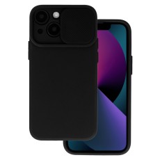 CamShield Soft Back Case priekš Apple iPhone 13 Pro Max - Melns - silikona aizmugures apvalks / bampers ar kameras aizsargmehānismu
