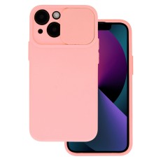 CamShield Soft Back Case priekš Apple iPhone 14 - Rozā Smiltis - silikona aizmugures apvalks / bampers ar kameras aizsargmehānismu