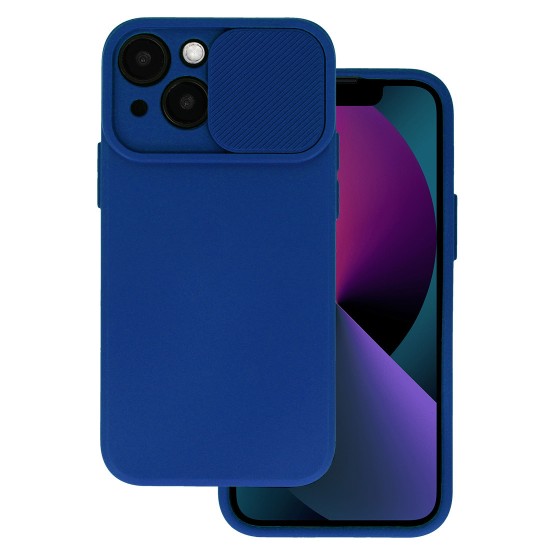 CamShield Soft Back Case priekš Apple iPhone 14 Pro Max - Tumši Zils - silikona aizmugures apvalks / bampers ar kameras aizsargmehānismu