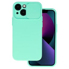 CamShield Soft Back Case priekš Apple iPhone 14 Pro - Tirkīzs - silikona aizmugures apvalks / bampers ar kameras aizsargmehānismu