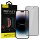 Privacy Tempered Glass screen protector priekš Apple iPhone 14 Pro - Melns - Ekrāna Aizsargstikls / Bruņota Stikla Aizsargplēve
