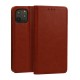 Special Leather Book Case priekš Samsung Galaxy A14 4G A145 / A14 5G A146 - Brūns - dabīgās ādas maciņš sāniski atverams ar stendu