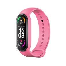 Silicone Strap Replacement priekš Xiaomi Mi Smart Band 5 / 6 / 7 - Rozā - silikona siksniņa viedpulksteņiem