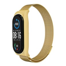 Metal Strap Replacement priekš Xiaomi Mi Smart Band 5 / 6 - Zelts - metāliska siksniņa viedpulksteņiem