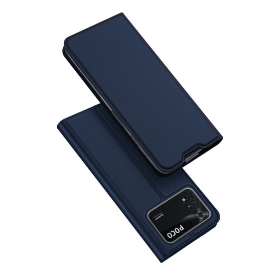 Dux Ducis Skin Pro series priekš Xiaomi Poco X3 NFC / X3 Pro - Tumši Zils - sāniski atverams maciņš ar magnētu un stendu