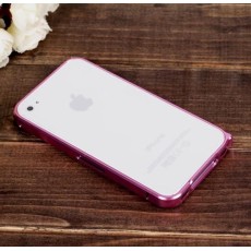 Aluminium Metal Bumper Frame priekš Apple iPhone 4 4S - Sārts - alumīnija metāla sānu apvalks / bampers